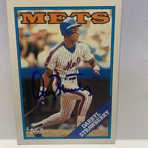1988 Topps Darryl Strawberry In Person Auto #710 (011)